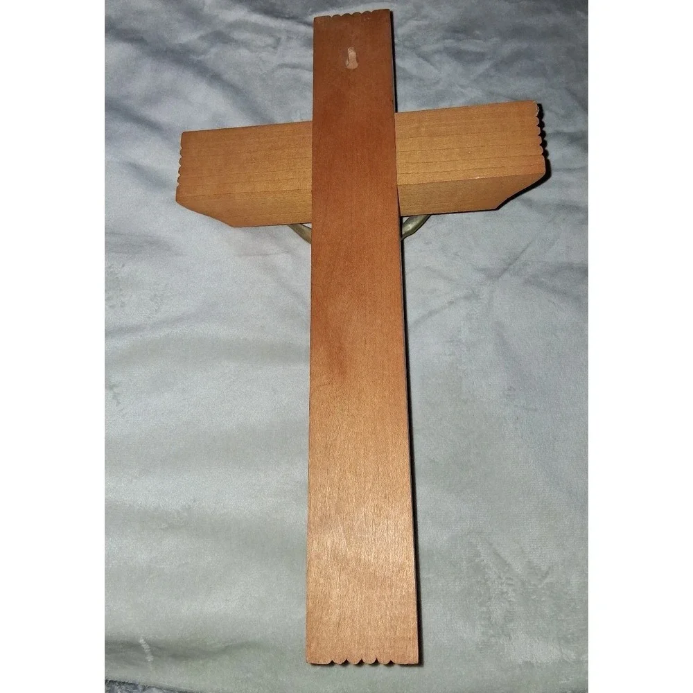 Vintage Catholic Sick Call Crucifix Set Wood Cross Holy Water Bottle Candles